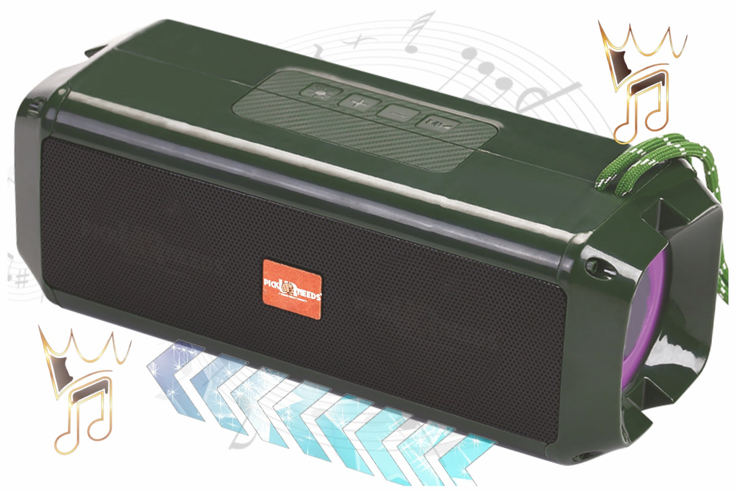 Pick Ur Needs Mini Wireless Soundbar System With RGB Disco Light TF Card / USB / Radio Support 10 W Bluetooth Speaker  (White, 5.0 Channel)